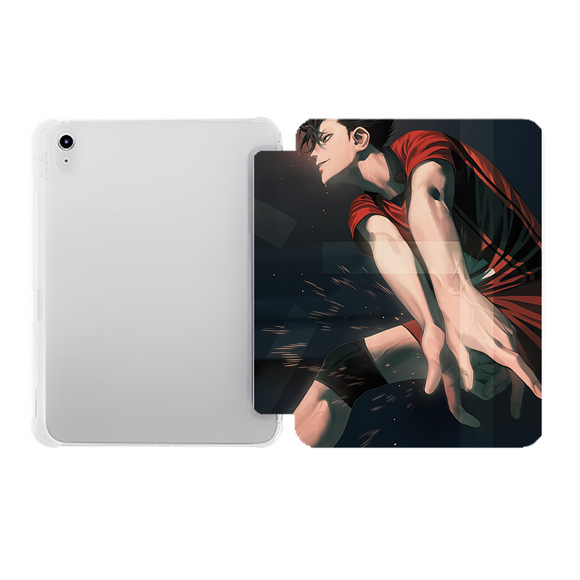 （画像用） ハイキュー!! Haikyu!! IPad ケース ペン収納付き 三つ折りスタンド PUレザー×シリコン 対応機種9.5/10.5/10.9インチ